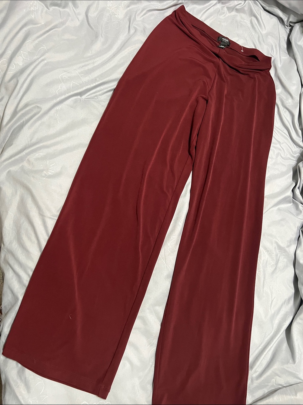 Alfani Wide Leg Pants — Burgundy Wine